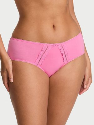 Victoria's Secret Chiloți Hiphugger din bumbac, cu margini din dantelă