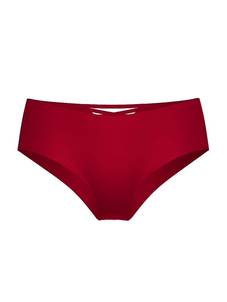 Chiloți fără cusături cu bretele în spatele No-Show Strappy Cheeky. Produsul este de culoare roșie și provine din colecția No-Show.