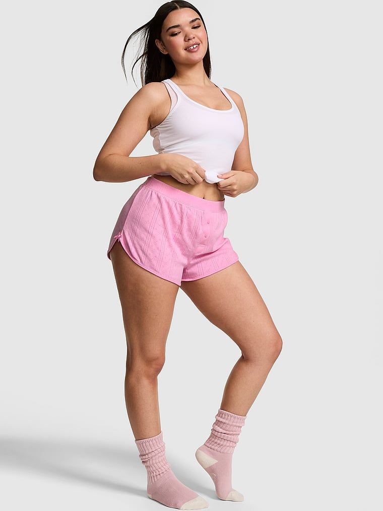 pointelle Bow boxer Pantaloni scurți