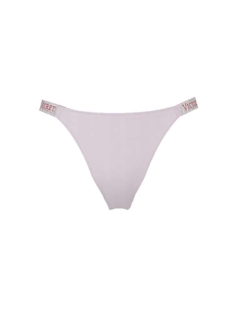 Chiloți brazilieni cu dungi braziliene Shine Strap. Produsul este de culoare mov și provine din colecția Very Sexy.