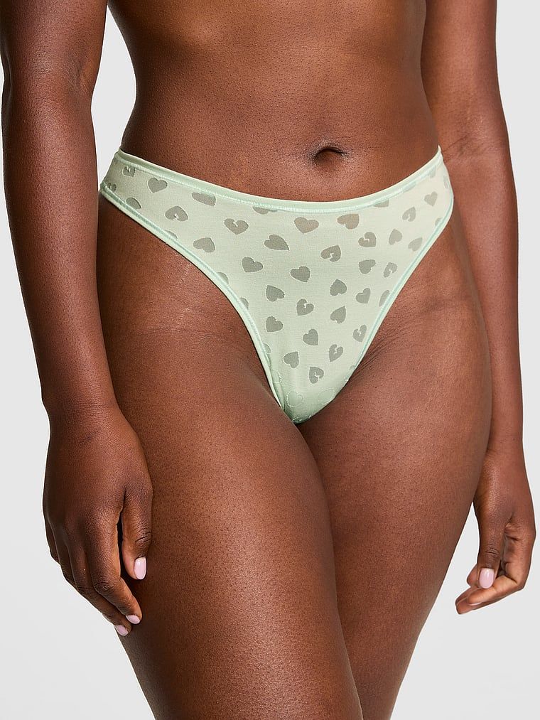 Chiloți tanga cu talie înaltă din bumbac