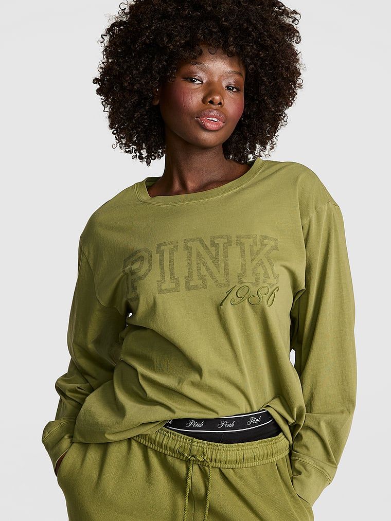 Tricou Campus Cotton cu mânecă lungă