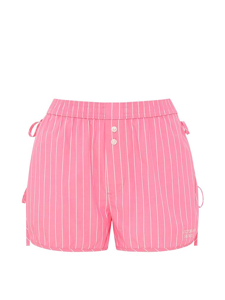 Pantaloni scurți de pijama Heritage din bumbac Mix & Match. Produsul este modelat și provine din colecția Victoria's Secret.