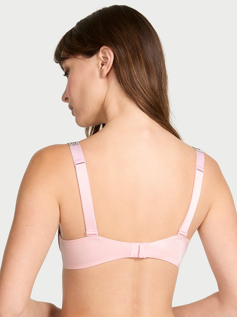 Sutien ușor căptușit cu bretele Shine Strap Demi lucioase. Produsul este roz și provine din colecția Very Sexy.