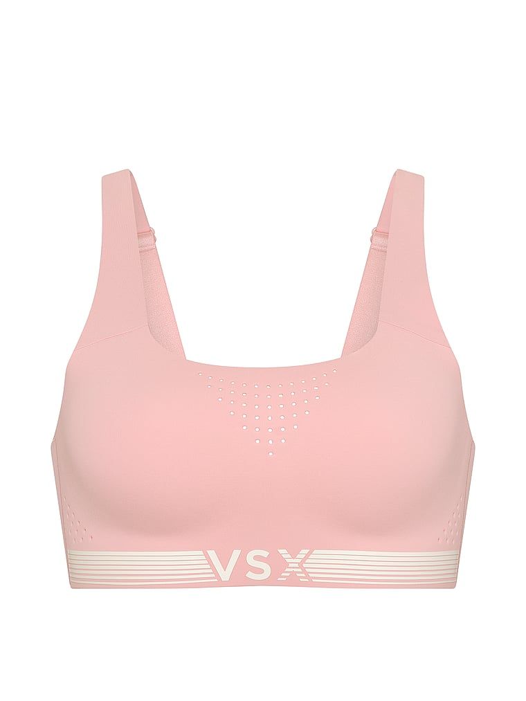 Sutien sport VSX Featherweight Max Maximum Support. Produsul este roz și provine din colecția VSX.