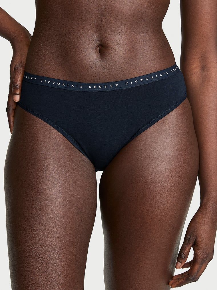 Victoria's Secret Chiloți cu talie înaltă din bumbac extensibil