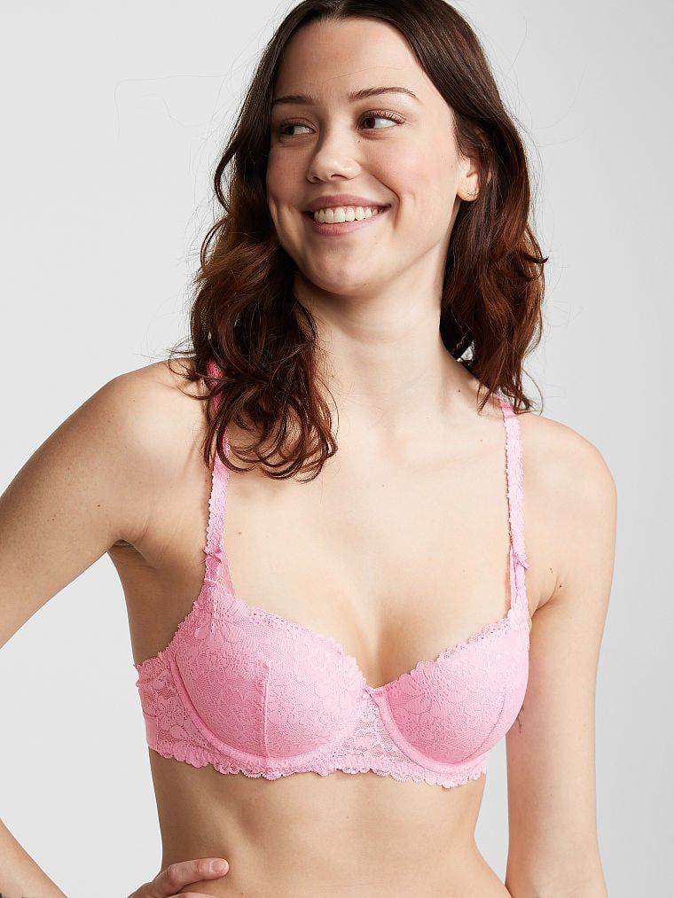 PINK Sutien Balconette cu Push-up Wink