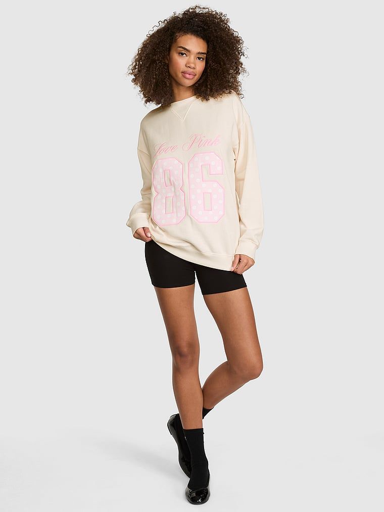 Bluză oversized cu decolteu rotund Campus Fleece