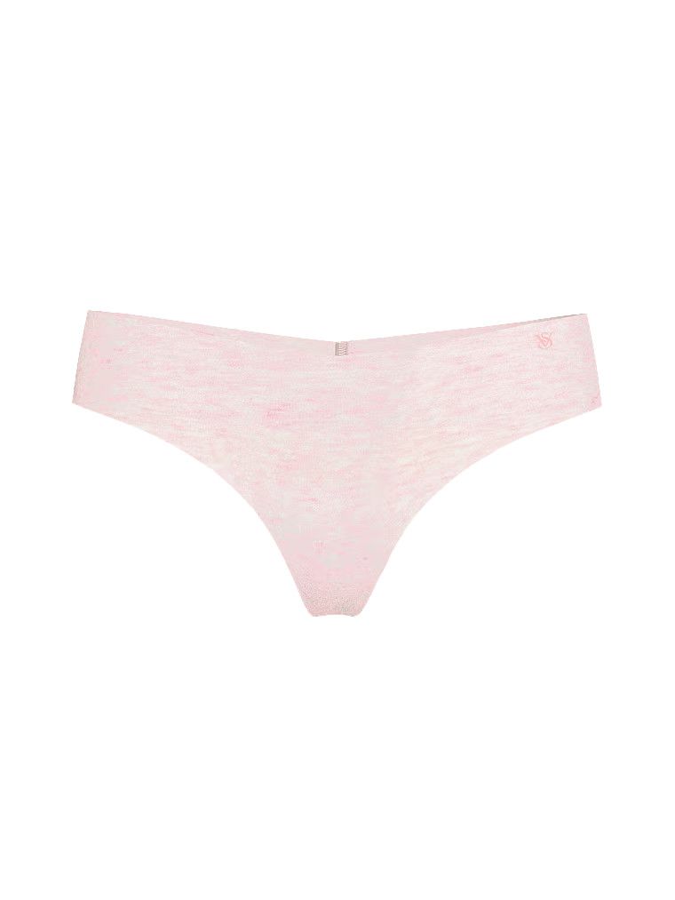 Tanga din bumbac fără cusături No-Show. Produsul este de culoare roz și provine din colecția No-Show.