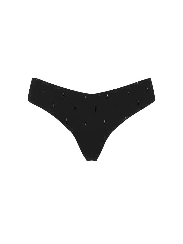 Tanga fără cusături No-Show Sparkle. Produsul este negru și provine din colecția No-Show.