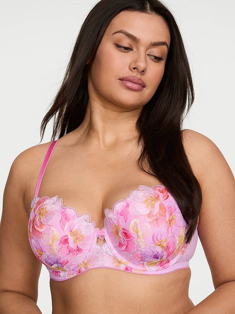 Dream Angels Sutien Demi cu căptușeală subțire și broderie Watercolor