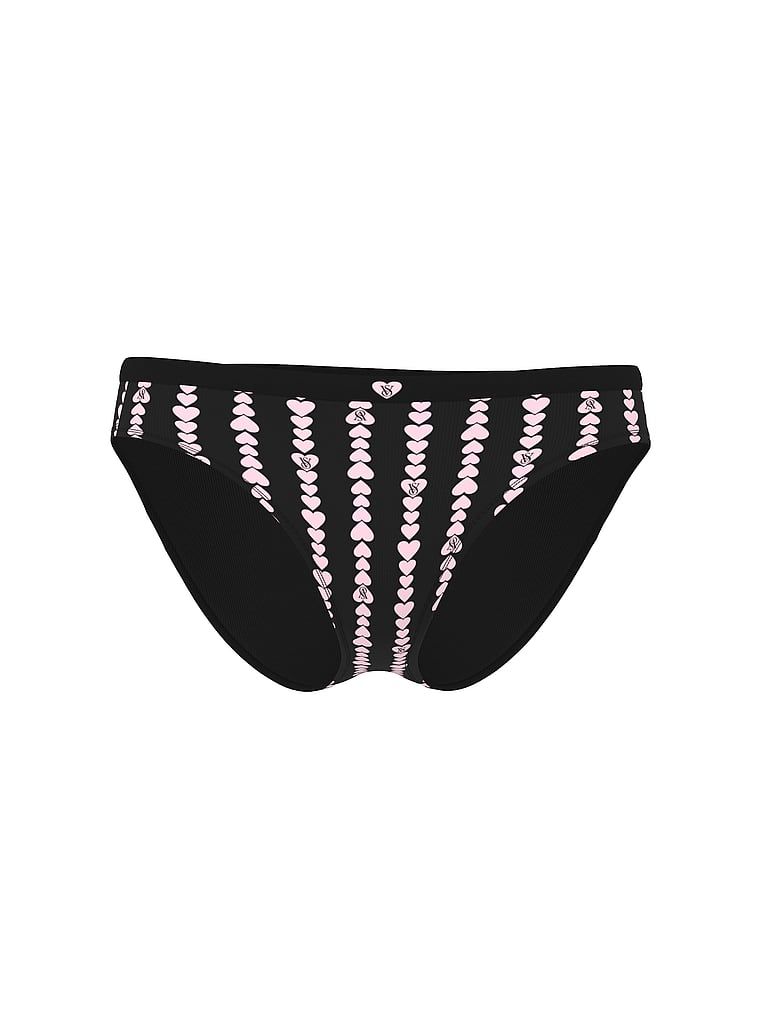 Chiloți de bikini cu dungi de inimă fără cusături. Produsul este modelat și provine din colecția Seamless (Seamless Collection).