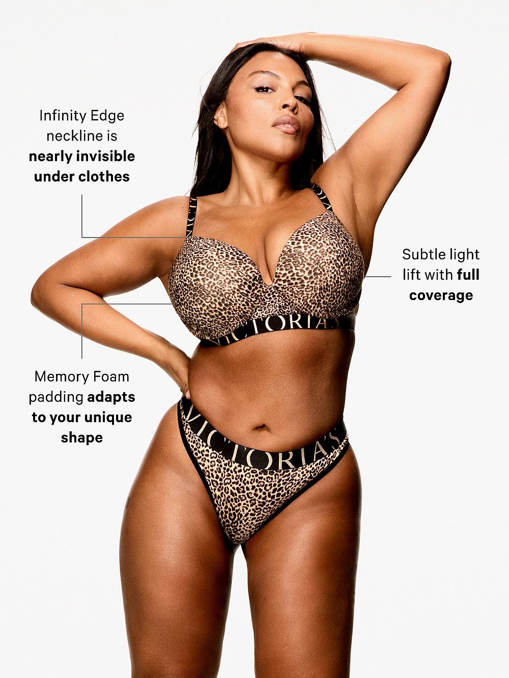 Sutien de bumbac push-up Perfect Shape Exploded Logo. Produsul este negru și provine din colecția de tricouri.