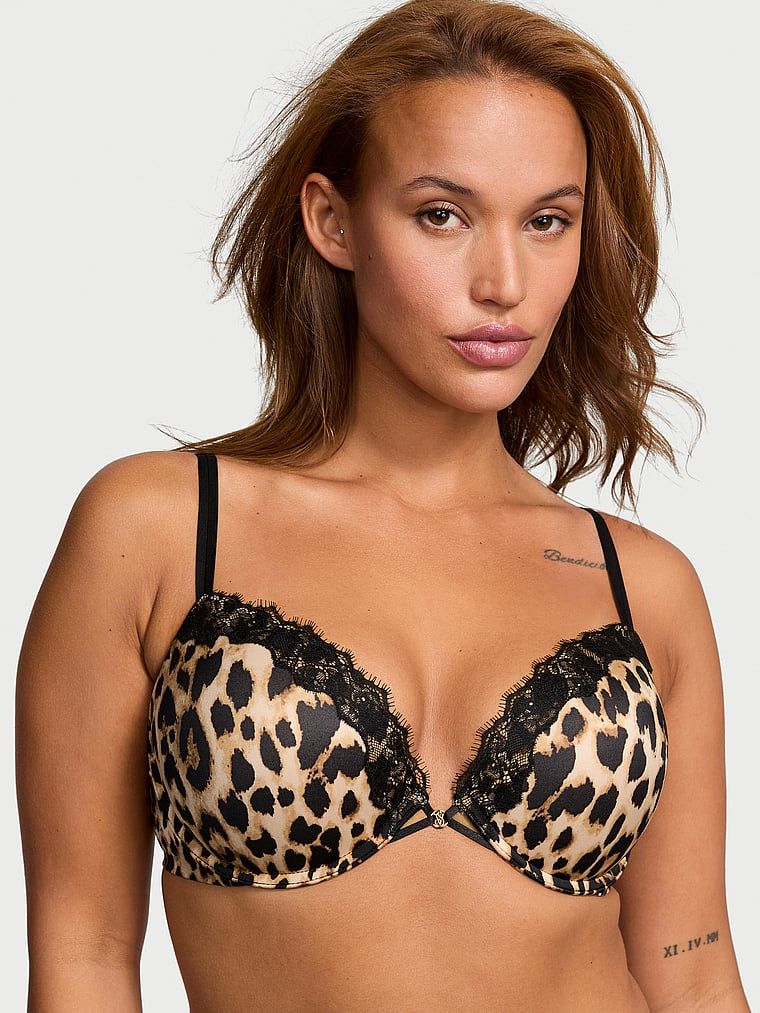 Very Sexy Sutien neted cu push-up și margini din dantelă