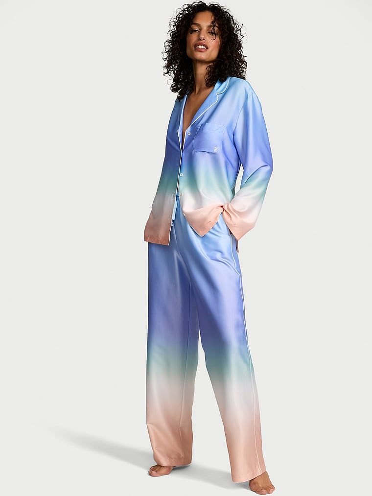 Victorias Secret Set pijama lungă Glazed Satin Ombré