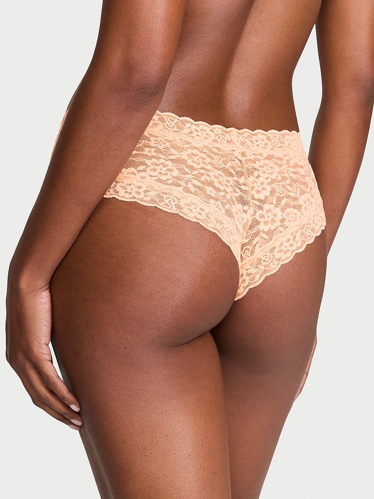 Dantelă Chiloți din dantelă obraznici. Produsul este portocaliu și provine din colecția Lacie.