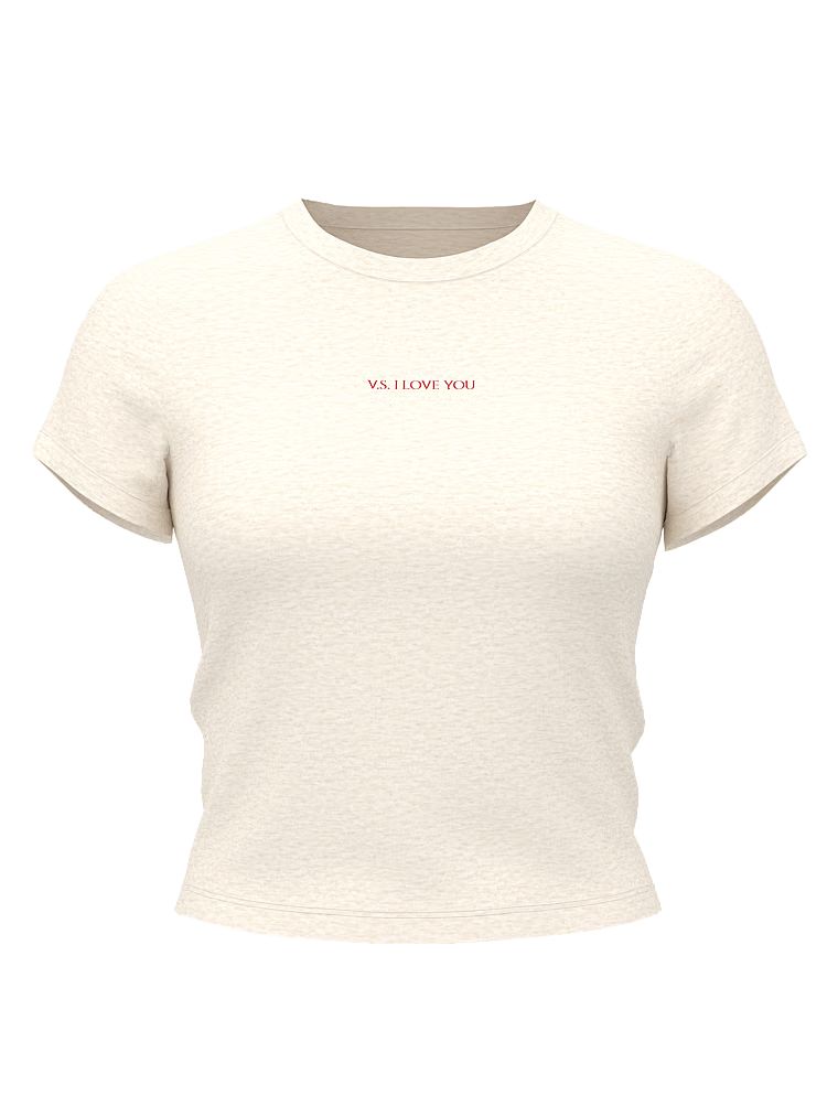 Tricou de bumbac. Produsul este bej și provine din colecția Angel Essentials.