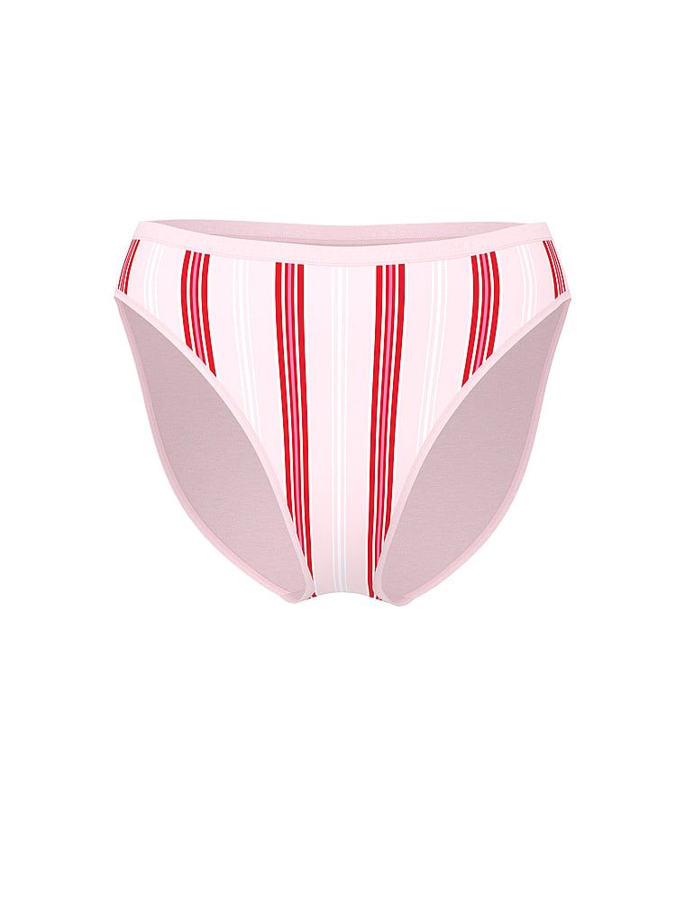 Chiloți din bumbac cu picioare înalte Chiloți cu picioare înalte. Produsul este modelat și provine din colecția Victoria's Secret.