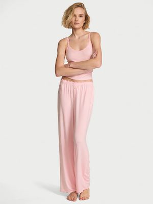 Victoria's Secret Set maiou și pantaloni din material striat pointelle