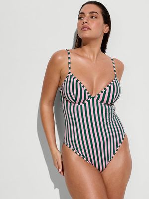 Victoria's Secret Swim Costum de baie One-Piece Cheeky Balconette Essential Heritage Stripe