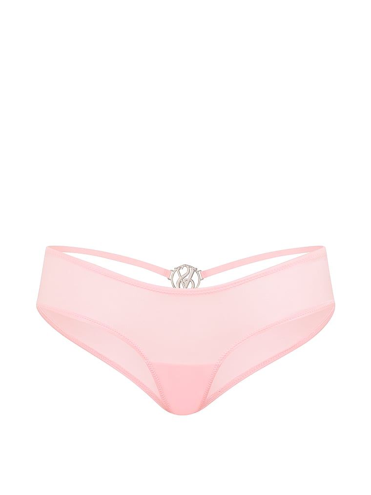 Chiloți cu un monogram lucios pe spatele piesei Cheeky. Produsul este roz și provine din colecția Very Sexy.