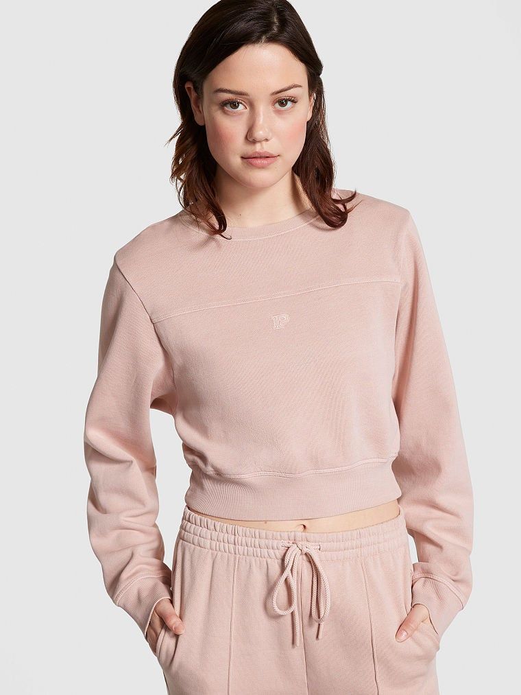 PINK Pulover din material Ivy Fleece