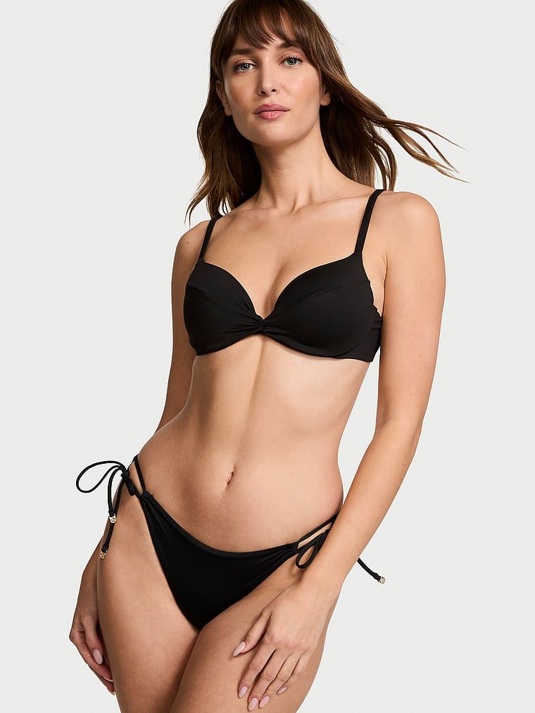 Victoria's Secret Swim Chiloți Bikini cu legare laterală Essential