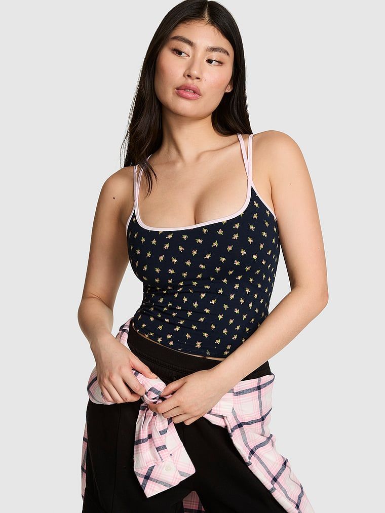 PINK Maiou All-Day Cotton cu bretele subțiri