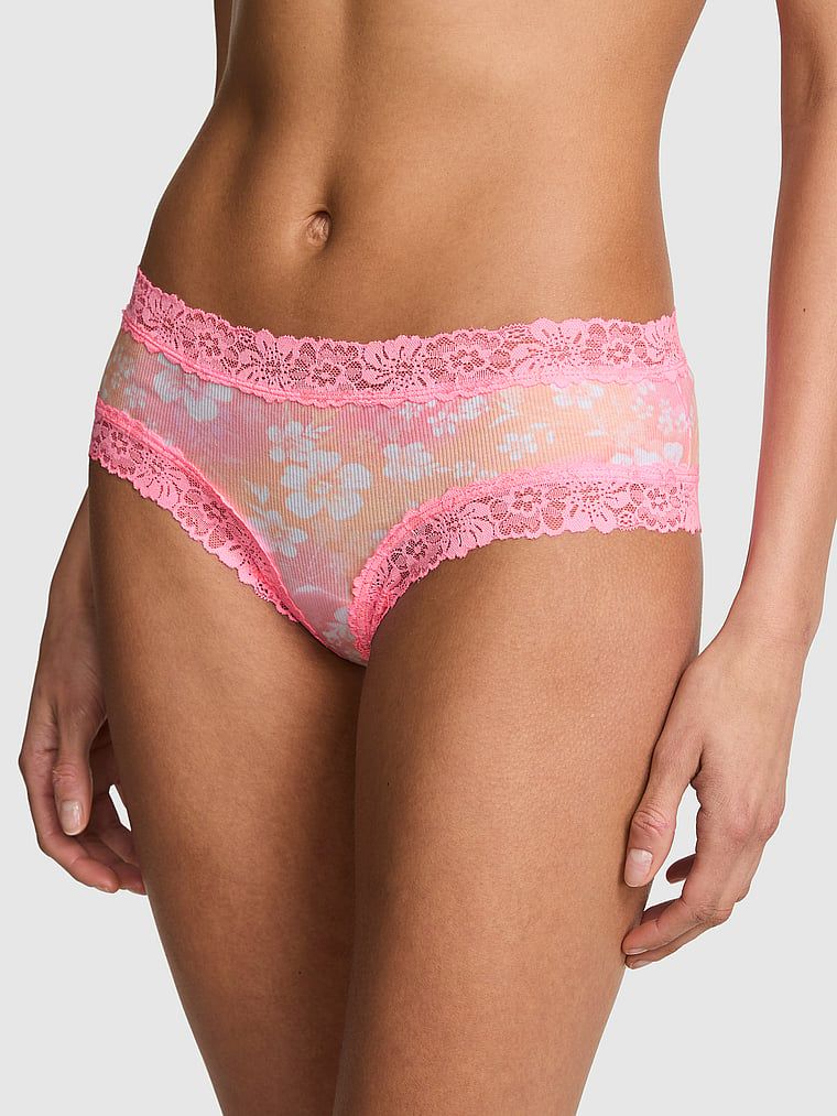 Chilot cheeky cu dantelă PINK Wink