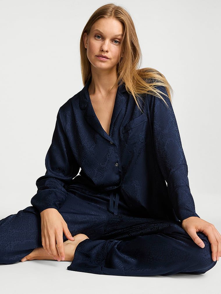 Victoria's Secret Set pijama lungă Signature din satin