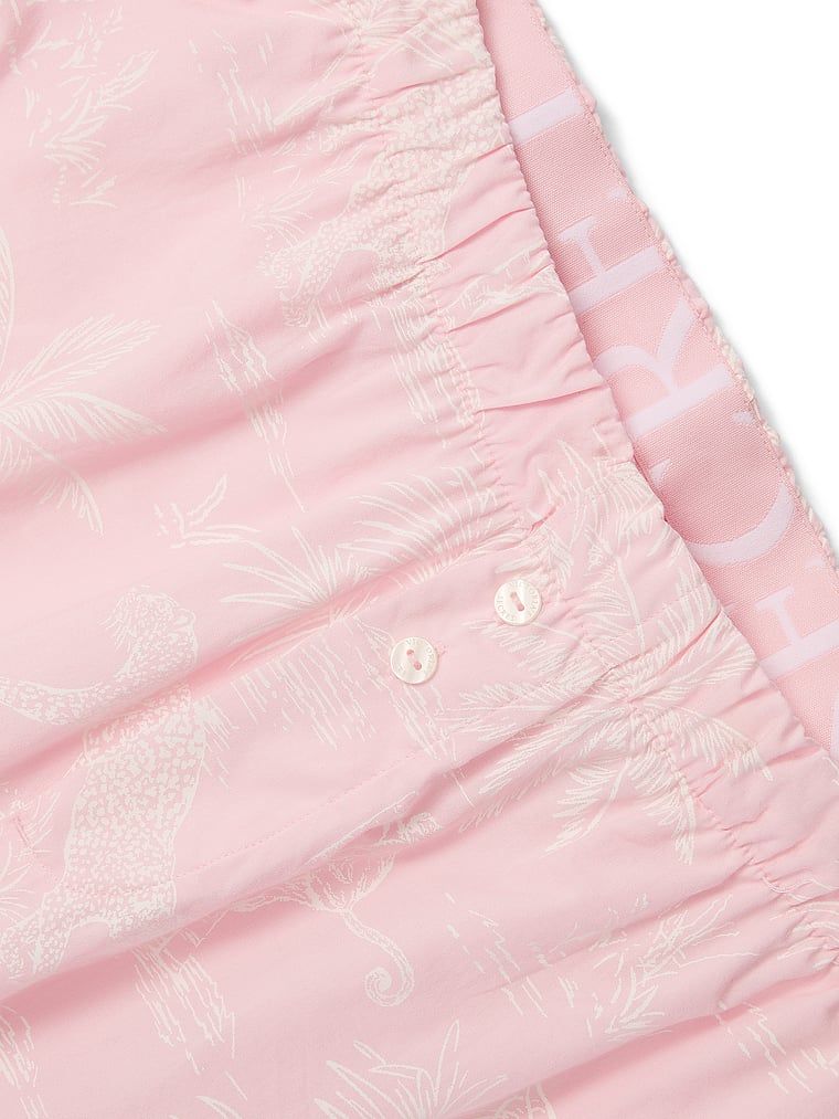 Pantaloni de pijama Heritage din bumbac Mix & Match. Produsul este modelat și provine din colecția Victoria's Secret.