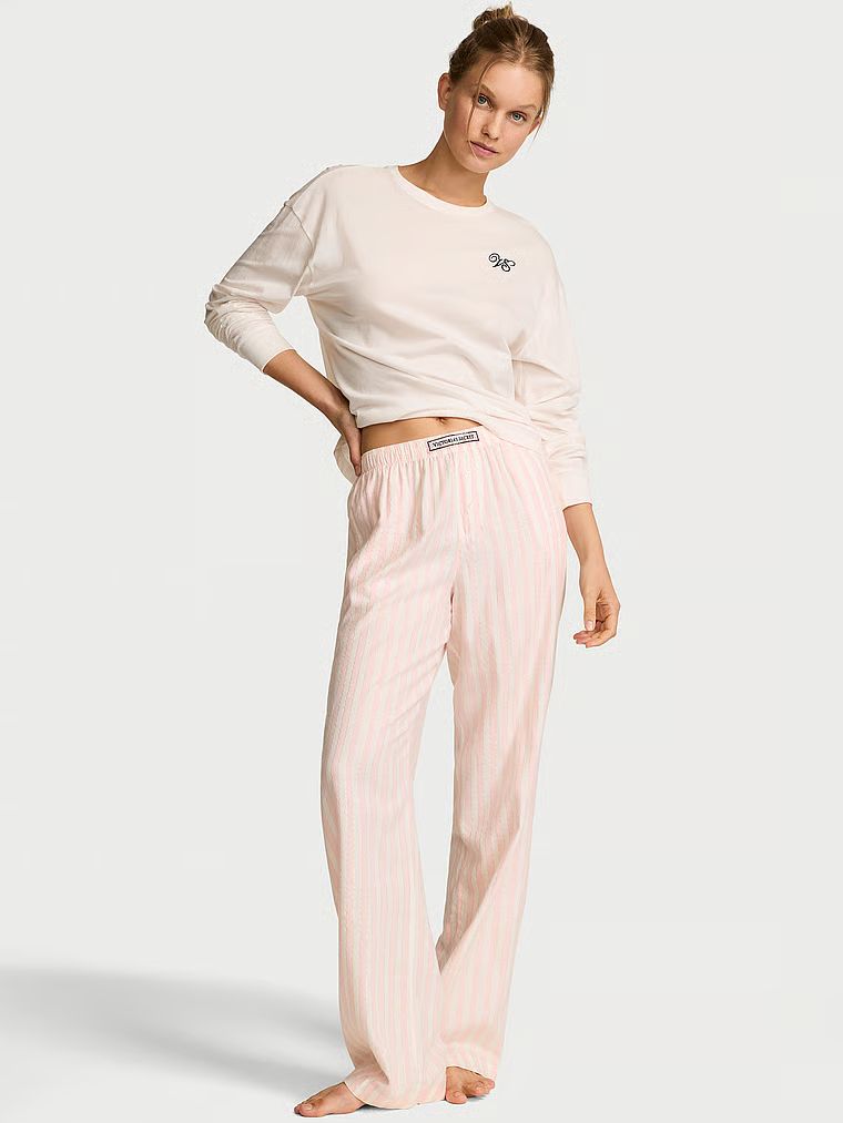 Victoria's Secret Set pijama lungă din flanel cu tricou