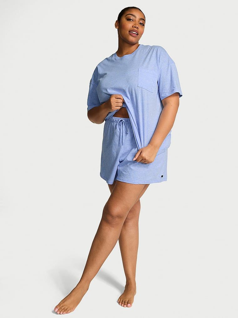 Victorias Secret Set de pijama scurtă din bumbac 100%