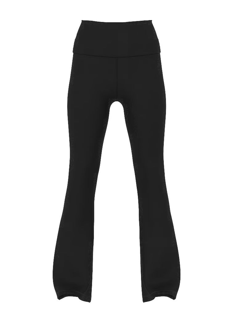 Colanți pliabili din bumbac Flare. Produsul este negru și provine din colecția Angel Essentials.