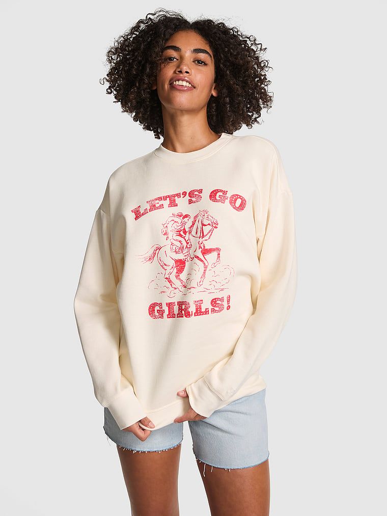 Pulover Ivy Crew, oversized, din material fleece