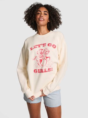 Pulover Ivy Crew, oversized, din material fleece