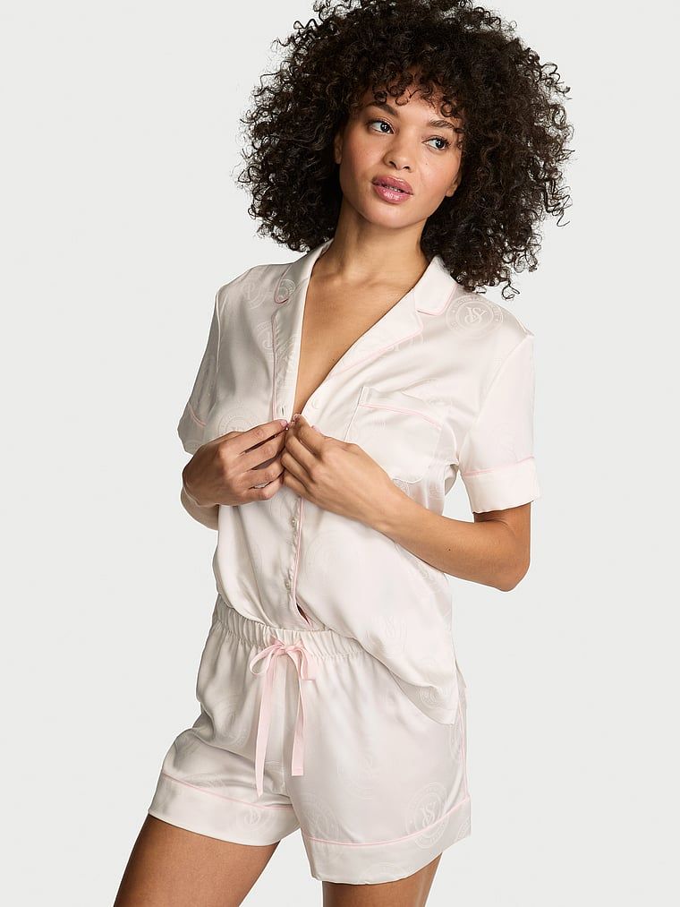 Victoria's Secret Set pijama scurtă Signature din satin