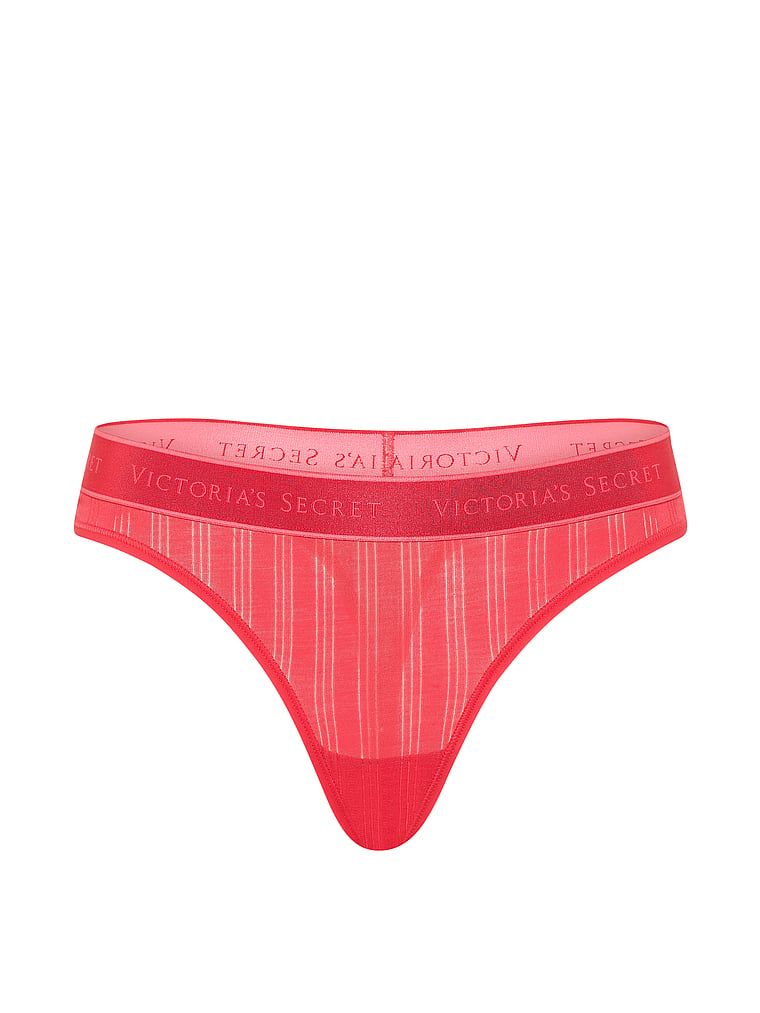 Tanga din stil SoSoft Ultra-Fine Logo. Produsul este roșu și provine din colecția Bumbac.