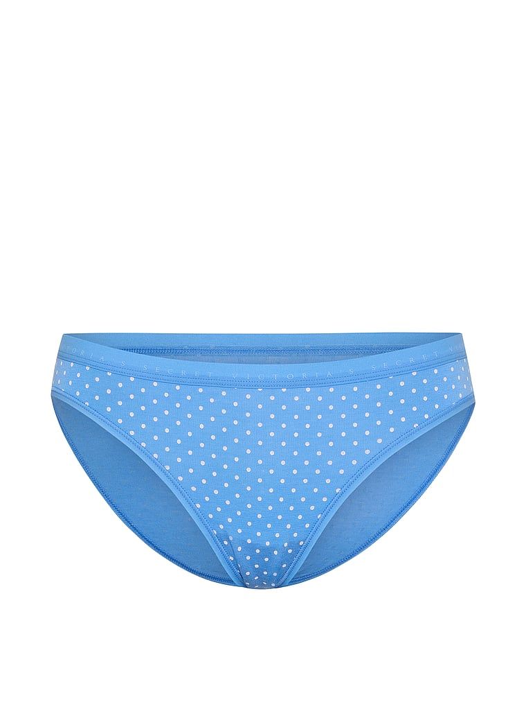 Chiloți de bumbac Bikini. Produsul este modelat și provine din colecția Victoria's Secret.