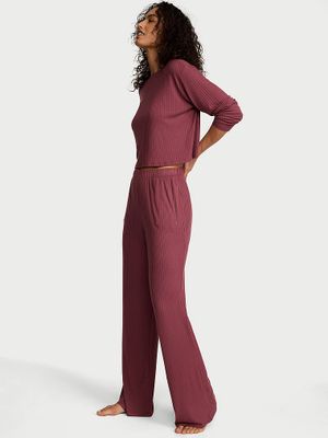 Victoria's Secret Set de casă lung, cu nervuri late, din modal