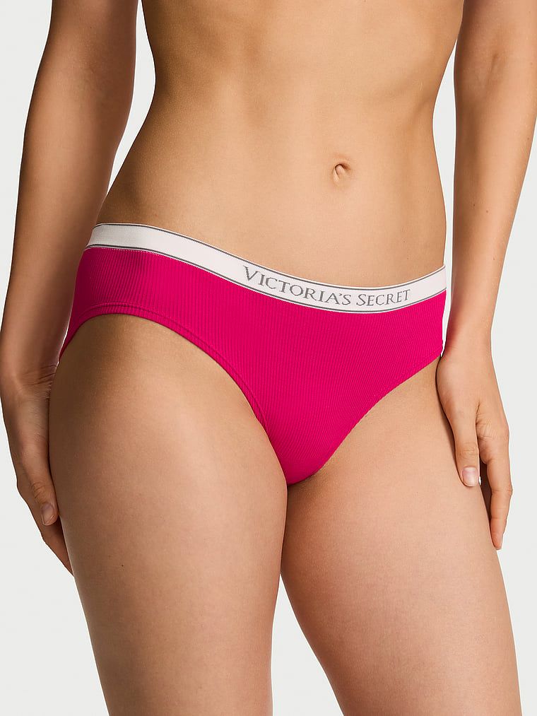 Chiloți cu nervuri și logo-ul Seamless Rib Hiphugger. Produsul are o culoare cu model și provine din colecția Seamless (Seamless Collection).
