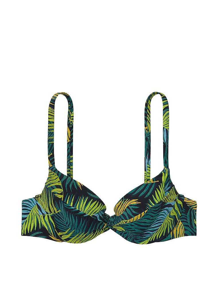 Top de bikini cu push-up Essential Twist. Produsul este modelat și provine din colecția Victoria's Secret Swim.