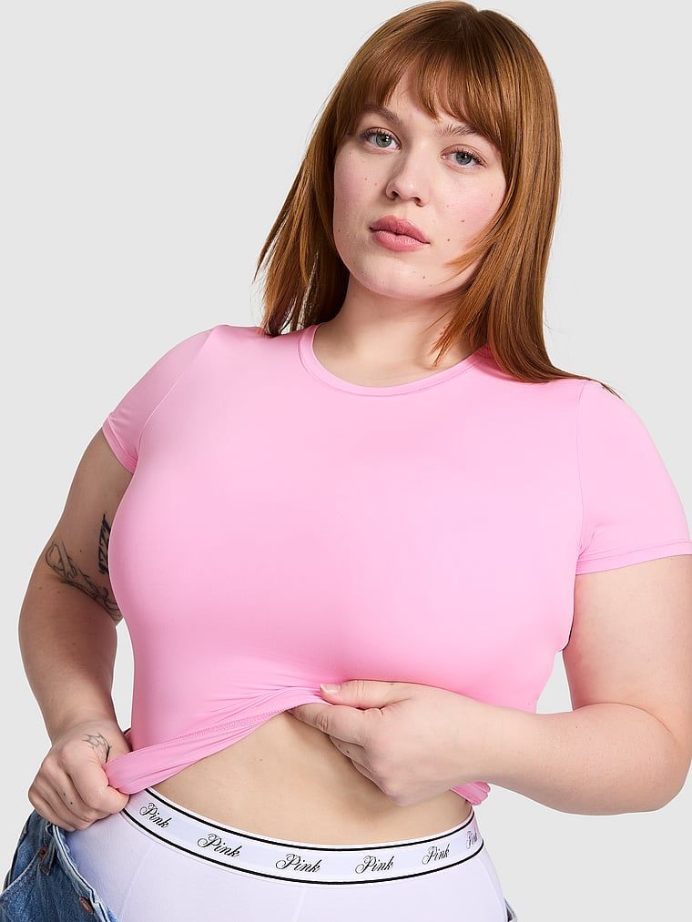 Tricou cu mâneci scurte și bază elastică