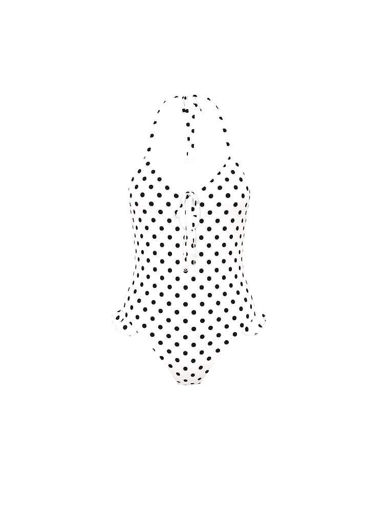 Costum de baie întreg Tease Ruffle. Produsul este modelat și provine din colecția Victoria's Secret Swim.