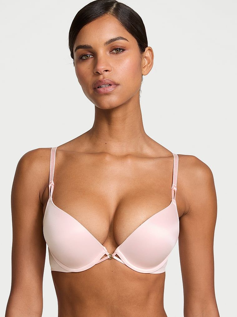 Sutien push-up cu 2 mărimi Bombshell. Produsul este roz și provine din colecția Very Sexy.