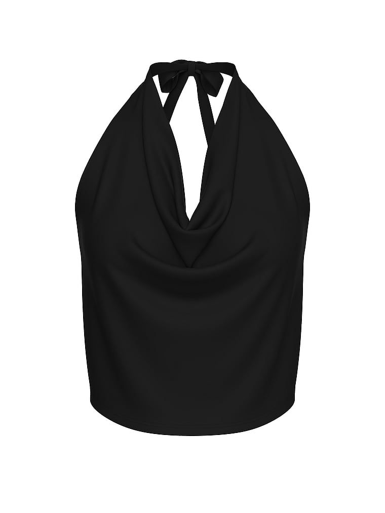 Costum de plajă legat la gât. Produsul este negru și provine din colecția Victoria's Secret Swim.