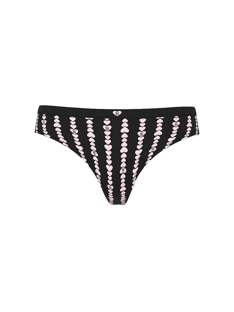 Tanga cu dungi fără cusururi în formă de inimă. Produsul este modelat și provine din colecția Seamless (Seamless Collection).