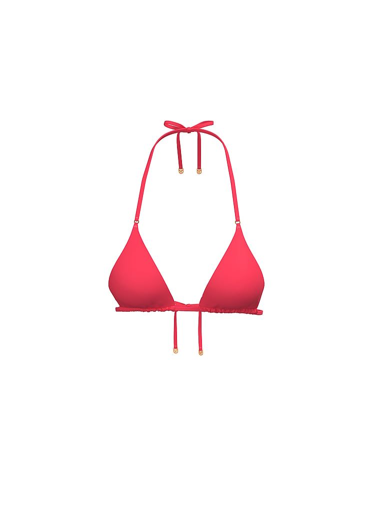 Top esențial de bikini triunghiular. Produsul este roz și provine din colecția Victoria's Secret Swim.