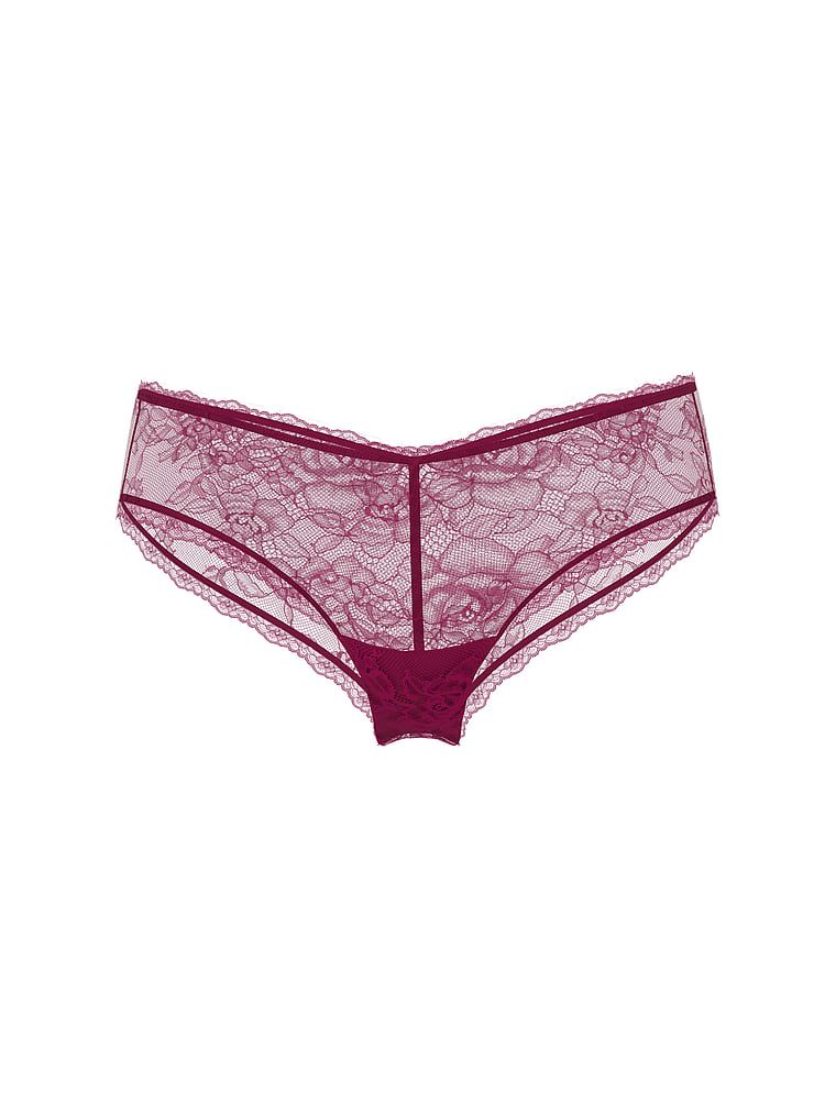 Rose Lace Chiloți din dantelă obraznici cu picioare înalte. Produsul este roz și provine din colecția Very Sexy.