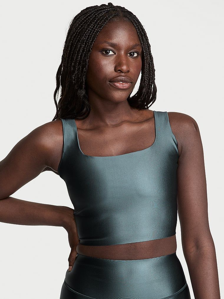 VSX VSX GlossyTech Top cu sutien cu decolteu pătrat